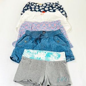 Lot of 5 Gap Justice Old Navy Joie Fresh shorts size 10/12 L